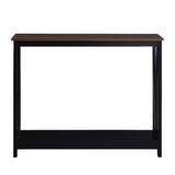 Side Tables: Sarantino Cielo 2-Tier Console Table Dark Walnut