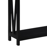 Side Tables: Sarantino Cielo 2-Tier Console Table Dark Walnut