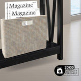 Side Tables: Sarantino Cielo 2-Tier Console Table Dark Walnut