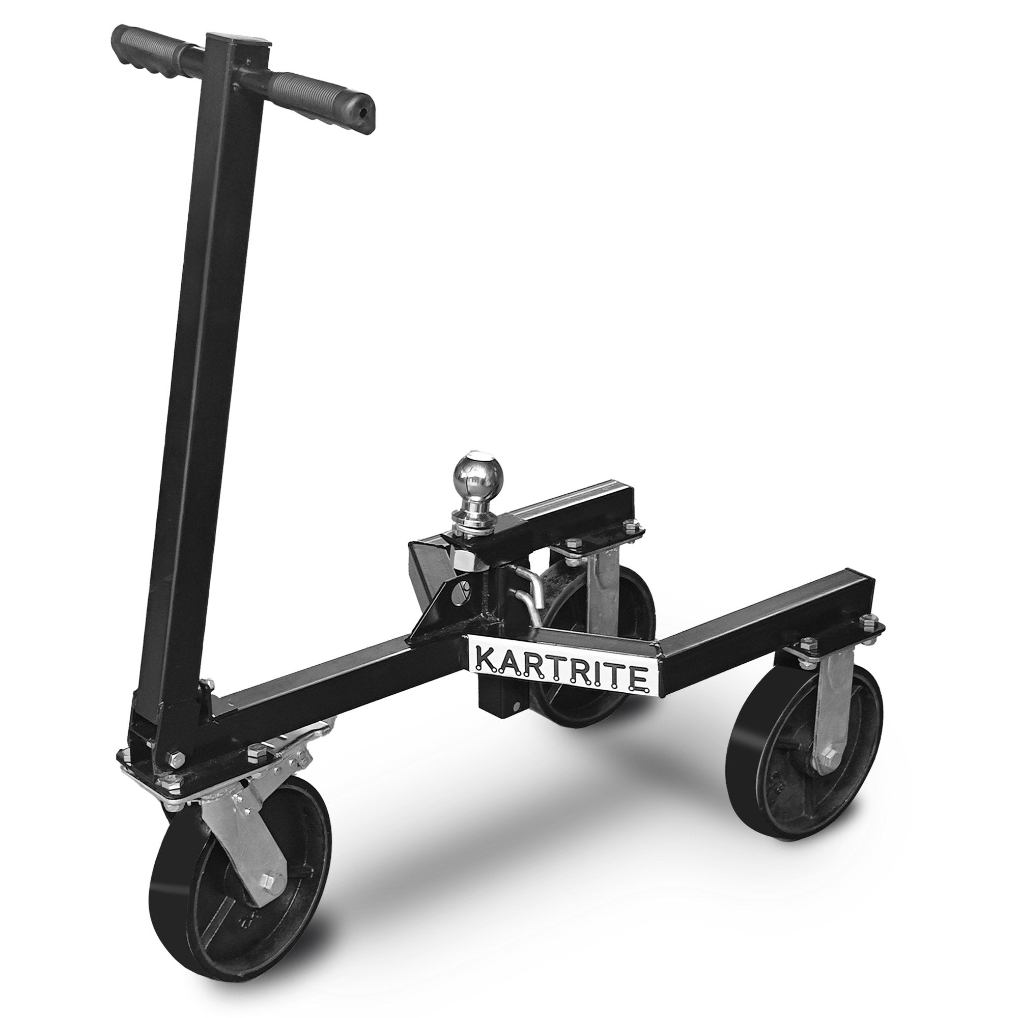 Caravan Accessories: Kartrite Trailer Dolly Adjustable 2in Hitch Ball 1500kg Tongue Weight Capacity w/8in Swivel Wheels Steel Trailer Mover