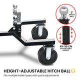 Caravan Accessories: Kartrite Trailer Dolly Adjustable 2in Hitch Ball 1500kg Tongue Weight Capacity w/8in Swivel Wheels Steel Trailer Mover