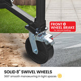 Caravan Accessories: Kartrite Trailer Dolly Adjustable 2in Hitch Ball 1500kg Tongue Weight Capacity w/8in Swivel Wheels Steel Trailer Mover