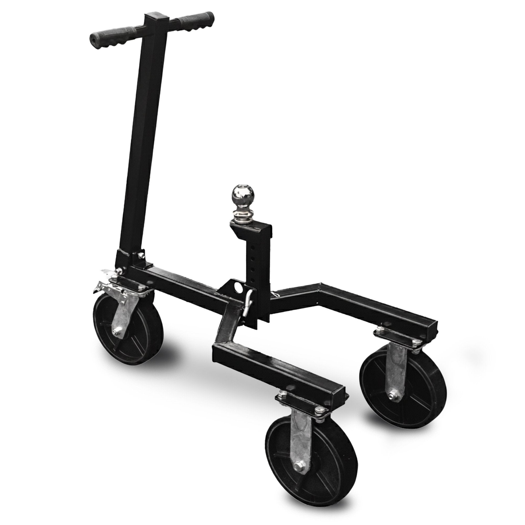 Caravan Accessories: Kartrite Trailer Dolly Adjustable 2in Hitch Ball 1500kg Tongue Weight Capacity w/8in Swivel Wheels Steel Trailer Mover