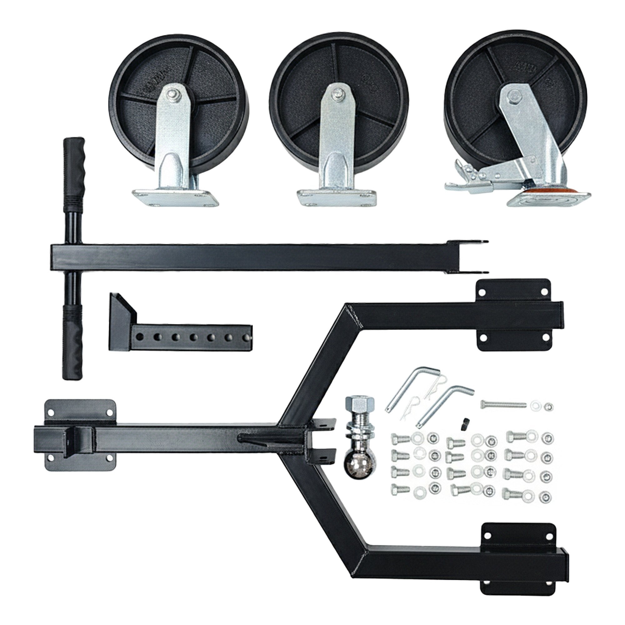 Caravan Accessories: Kartrite Trailer Dolly Adjustable 2in Hitch Ball 1500kg Tongue Weight Capacity w/8in Swivel Wheels Steel Trailer Mover