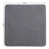 Laura Hill XL Electric Heated Blanket Throw Soft Coral Fleece with 10 Heat Settings - Grey