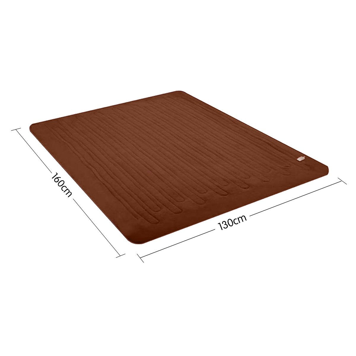 Laura Hill Electric Heated Blanket Throw Soft Coral Fleece w/ 9 Heat Settings - Brown