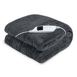Blankets & Throws: Laura Hill Heated Electric Blanket Throw Rug Coral Warm Fleece Grey