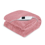 Blankets & Throws: Laura Hill Heated Electric Blanket Throw Rug Coral Warm Fleece Pink