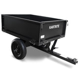 Spreaders & Wheelbarrows: Kartrite Heavy Duty Dump Cart 270kg Capacity Pneumatic Tyres Quick Release Pedal Removable Tailgate Trailer for Garden
