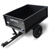 Spreaders & Wheelbarrows: Kartrite Heavy Duty Dump Cart 270kg Capacity Pneumatic Tyres Quick Release Pedal Removable Tailgate Trailer for Garden