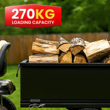 Spreaders & Wheelbarrows: Kartrite Heavy Duty Dump Cart 270kg Capacity Pneumatic Tyres Quick Release Pedal Removable Tailgate Trailer for Garden