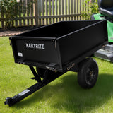 Spreaders & Wheelbarrows: Kartrite Heavy Duty Dump Cart 270kg Capacity Pneumatic Tyres Quick Release Pedal Removable Tailgate Trailer for Garden