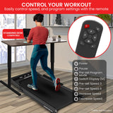 Treadmills: Powertrain K500 Walking Pad Treadmill 2 in 1 Foldable Walking & Running Machine w/2.5HP Motor Dual LED Displays 2 Level