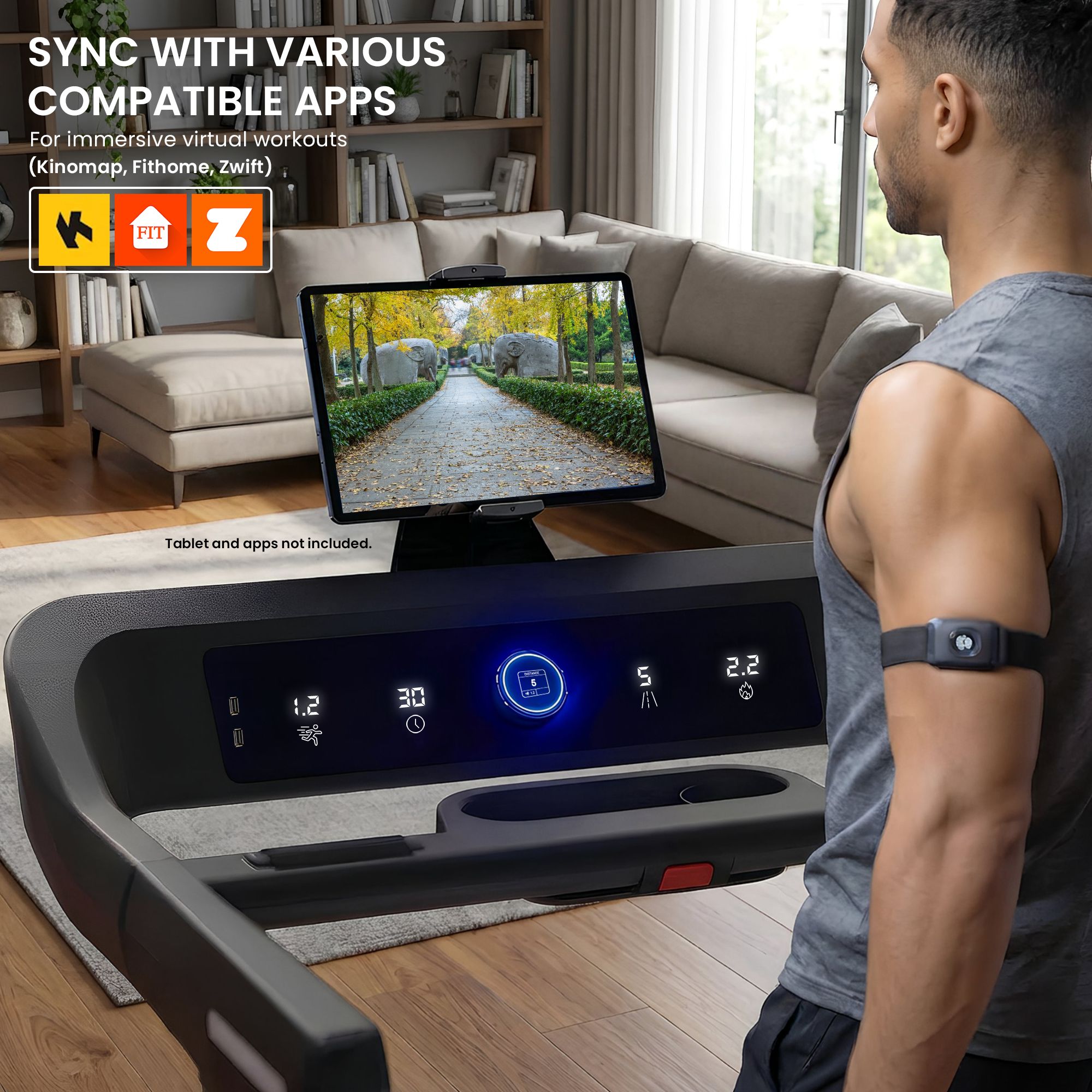 Powertrain V500 3hp Foldable Treadmill Cardio Running Automatic Incline Machine