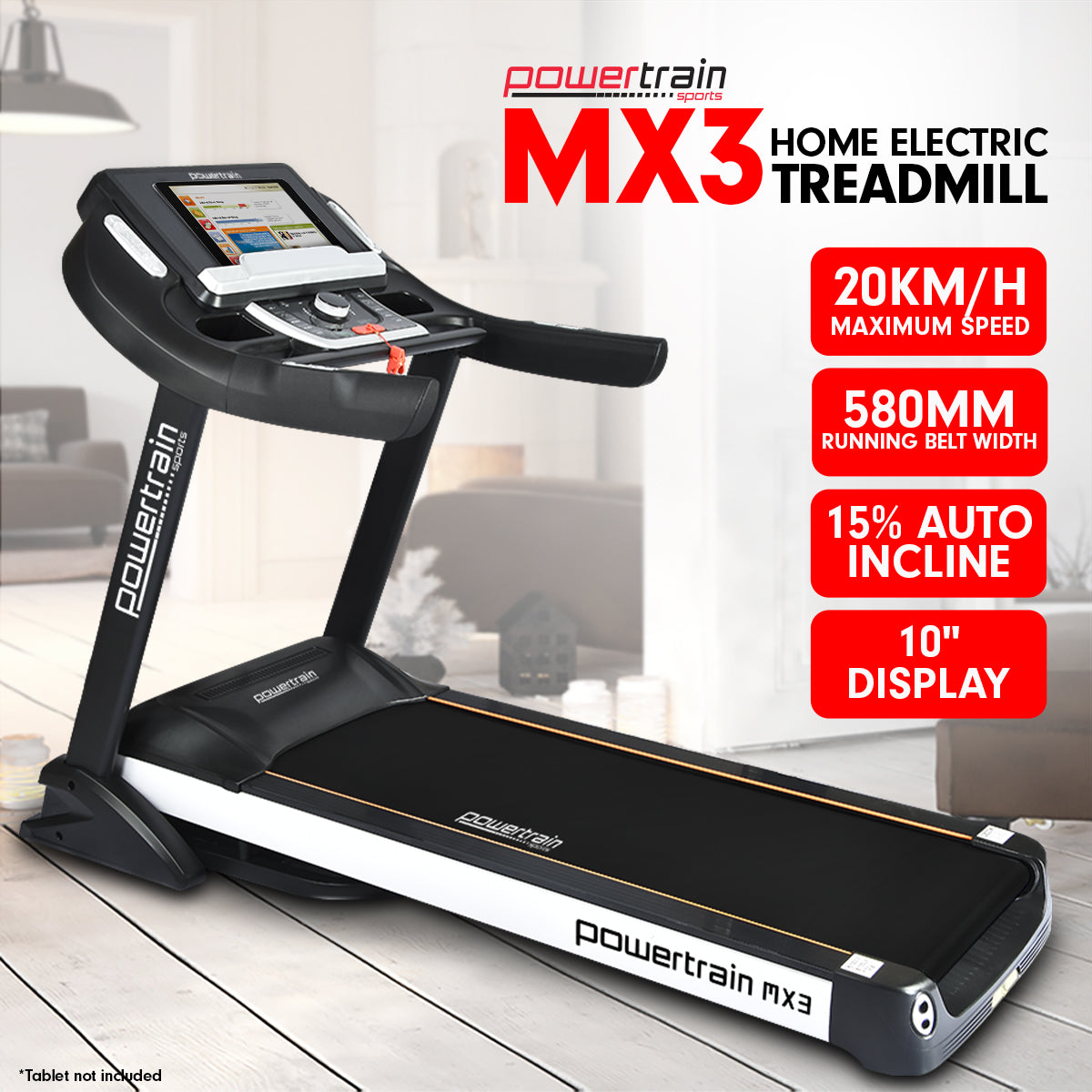 Exercise Bikes: Powertrain MX3 Treadmill Performance Home Gym Cardio Machine