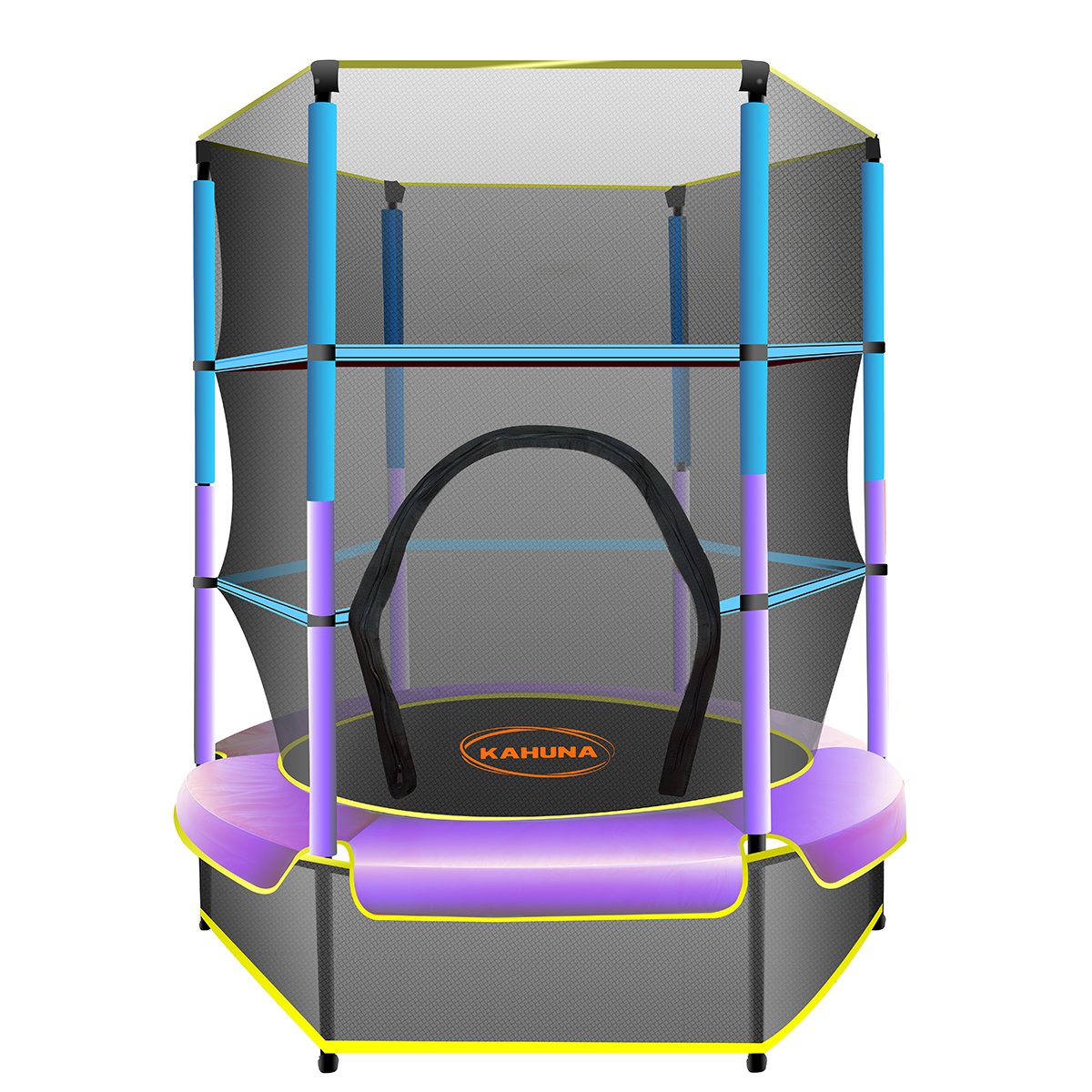 Trampolines & Accessories: Kahuna 4.5ft Trampoline Round Free Safety Net Spring Pad Cover Mat Outdoor Blue Purple