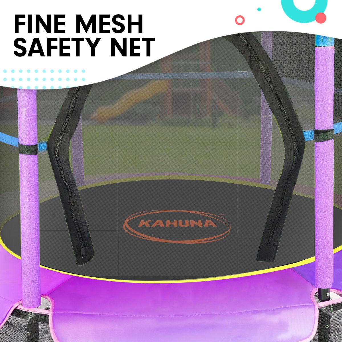 Trampolines & Accessories: Kahuna 4.5ft Trampoline Round Free Safety Net Spring Pad Cover Mat Outdoor Blue Purple