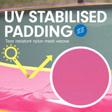 Trampolines & Accessories: Kahuna 4.5ft Trampoline Round Free Safety Net Spring Pad Cover Mat Yellow Pink