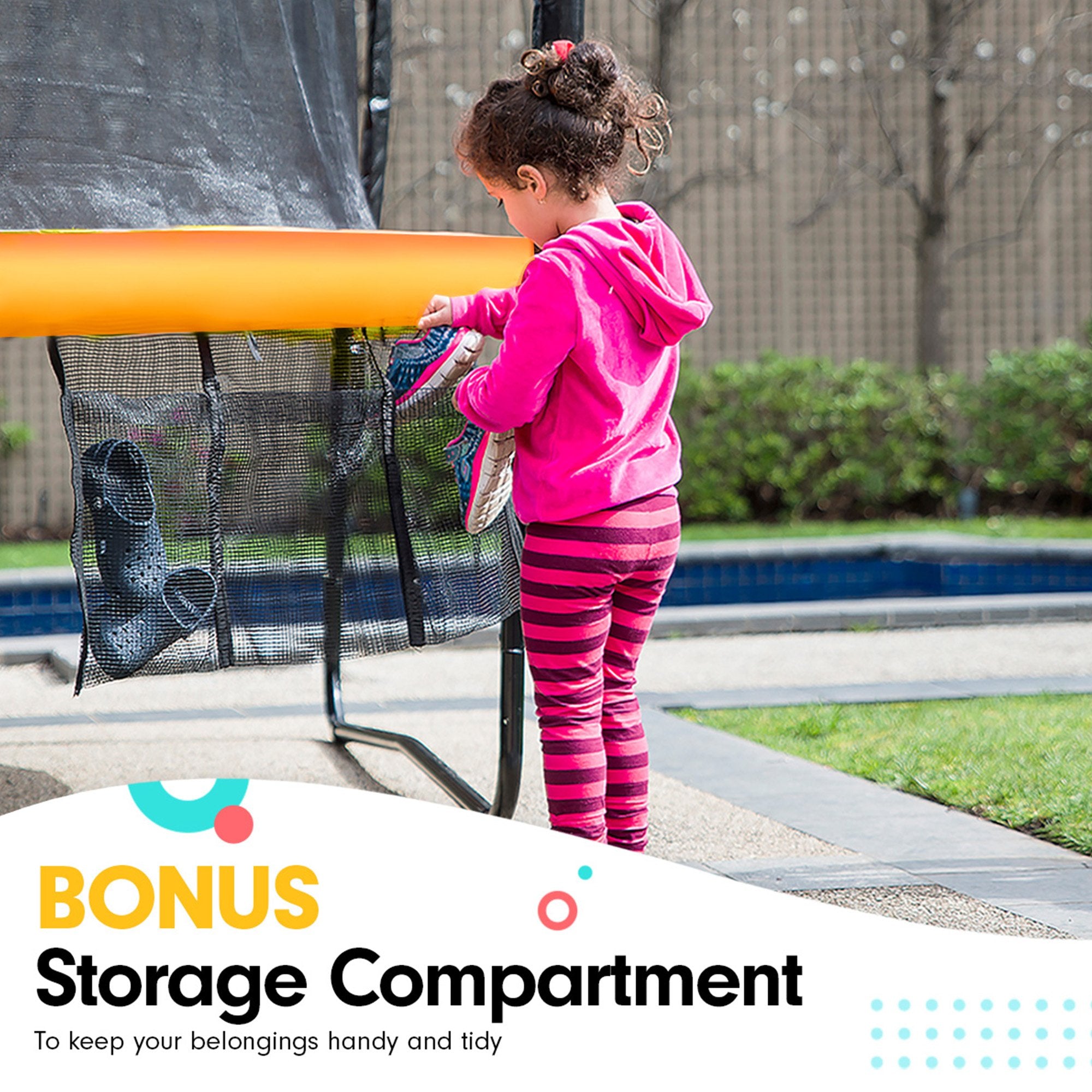 Trampolines & Accessories: Kahuna 6 ft x 9 ft Rectangular Outdoor Trampoline - Orange