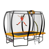 Trampolines & Accessories: Kahuna 6 Ft X 9 Ft Rectangular Outdoor Trampoline With Basketball Set - Orange