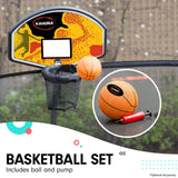 Trampolines & Accessories: Kahuna 6 Ft X 9 Ft Rectangular Outdoor Trampoline With Basketball Set - Orange