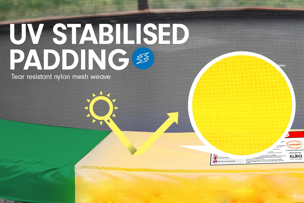 Trampolines & Accessories: Kahuna 10ft Outdoor Trampoline Kids Children With Safety Enclosure Pad Mat Ladder - Rainbow
