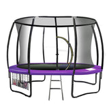 Trampolines & Accessories: Kahuna 12ft Trampoline Free Ladder Spring Mat Net Safety Pad Cover Round Enclosure - Purple