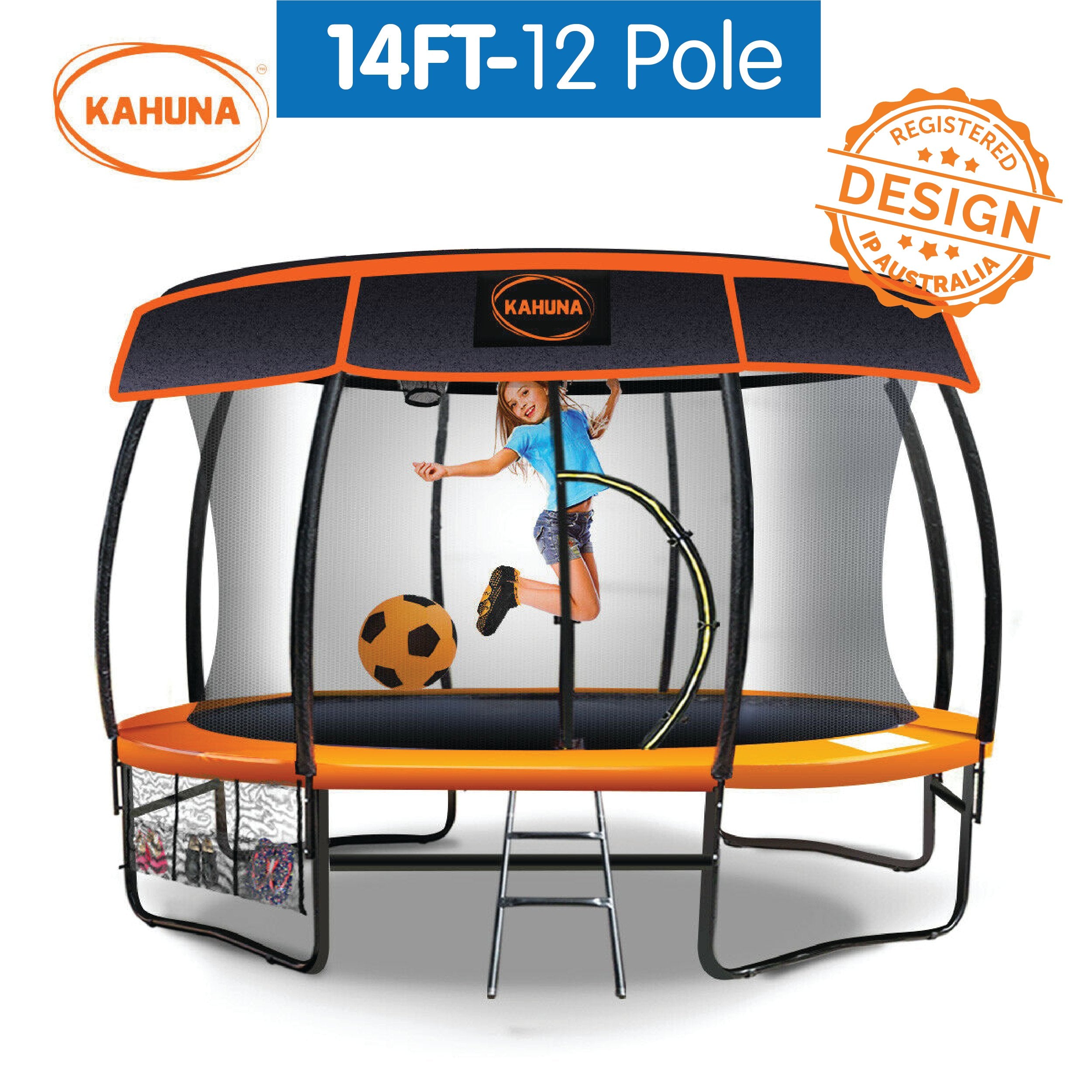 Trampolines & Accessories: Kahuna 14ft-12 Pole Trampoline Roof Shade Cover