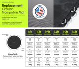 Gymnastics: Kahuna Springless Trampoline Replacement Mat Round 10ft