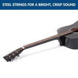 Guitars: Karrera 41in Acoustic Wooden Guitar with Bag - Black