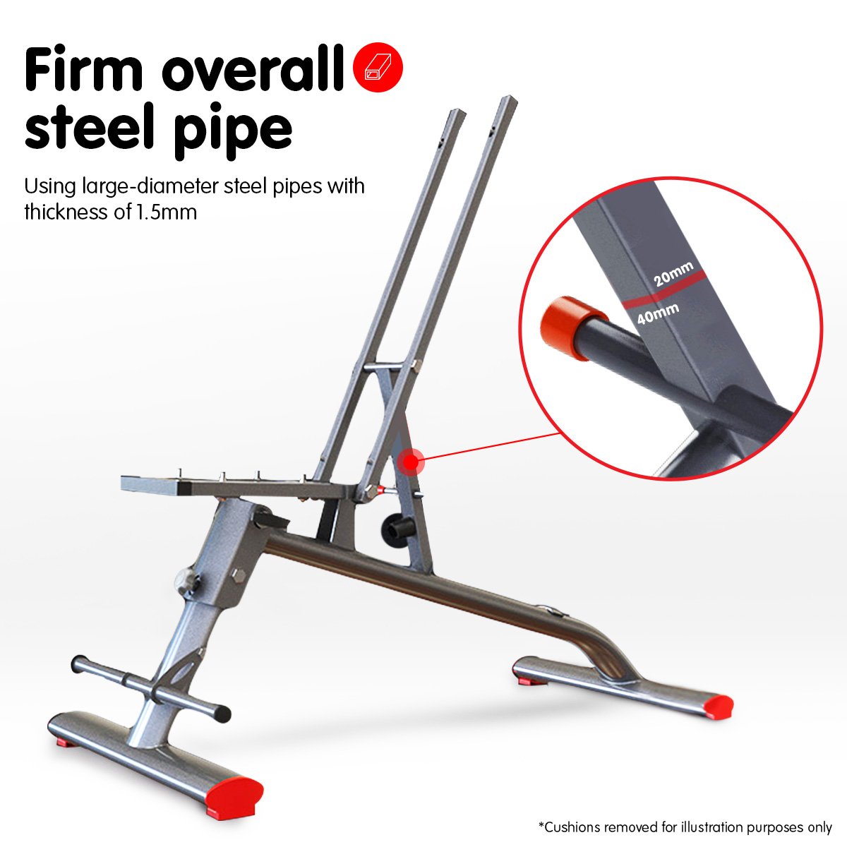 Exercise Benches: Powertrain Home Gym Bench Adjustable Flat Incline Decline FID 250KG Load
