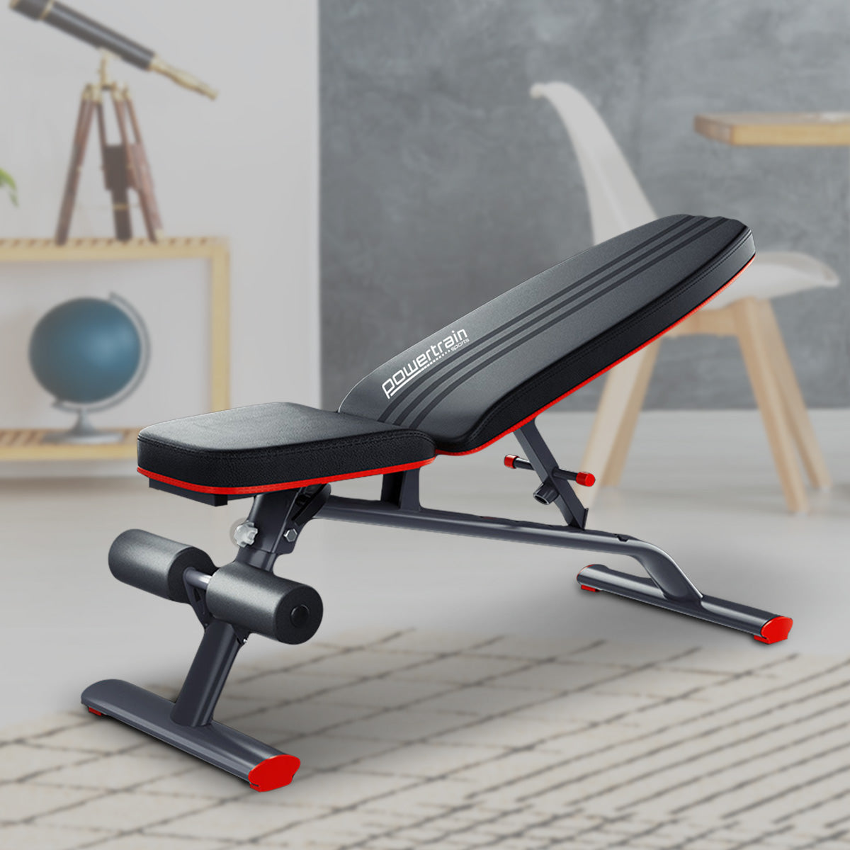 Exercise Benches: Powertrain Home Gym Bench Adjustable Flat Incline Decline FID 250KG Load