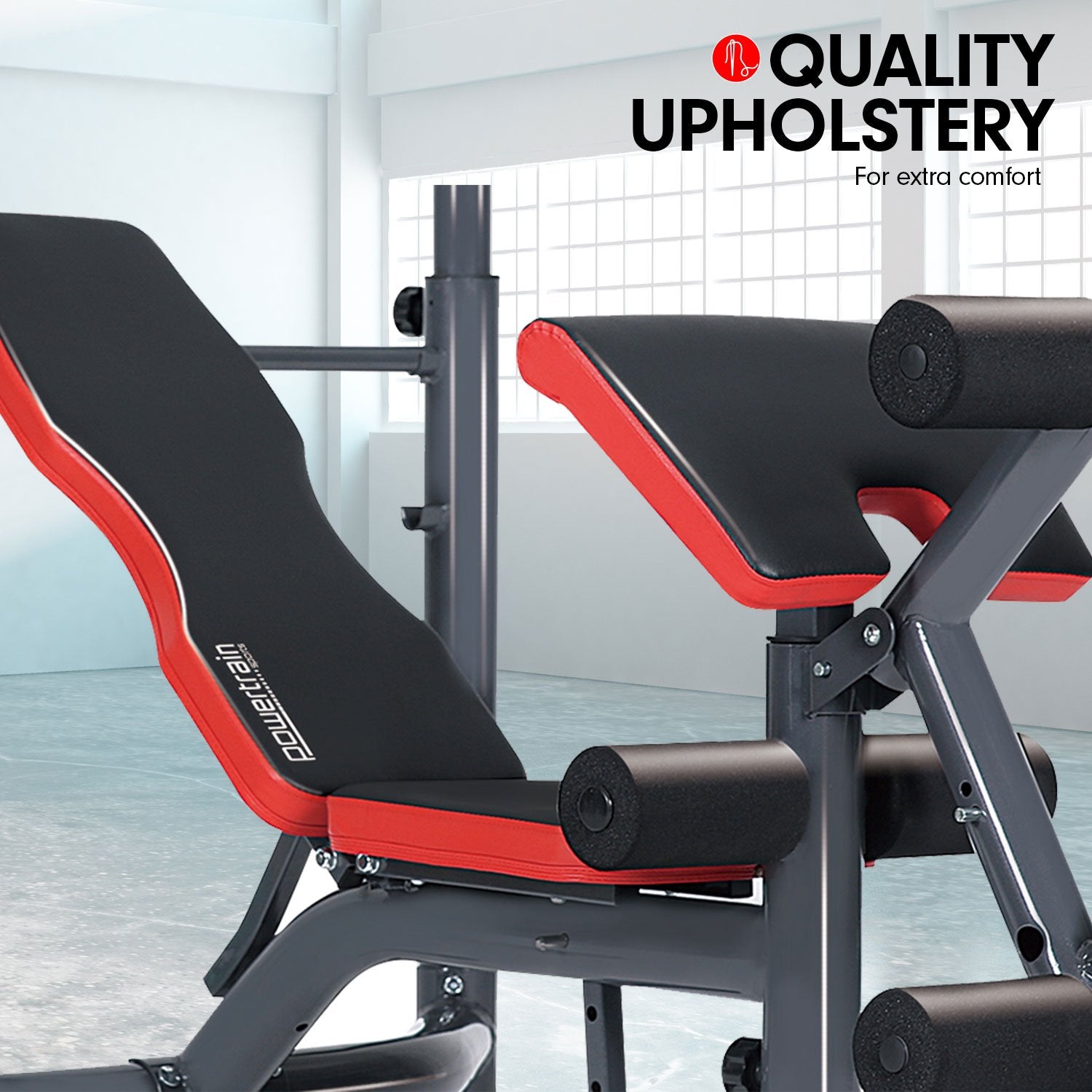 Exercise Benches: Powertrain Adjustable Weight Bench Home Gym Bench Press - 302