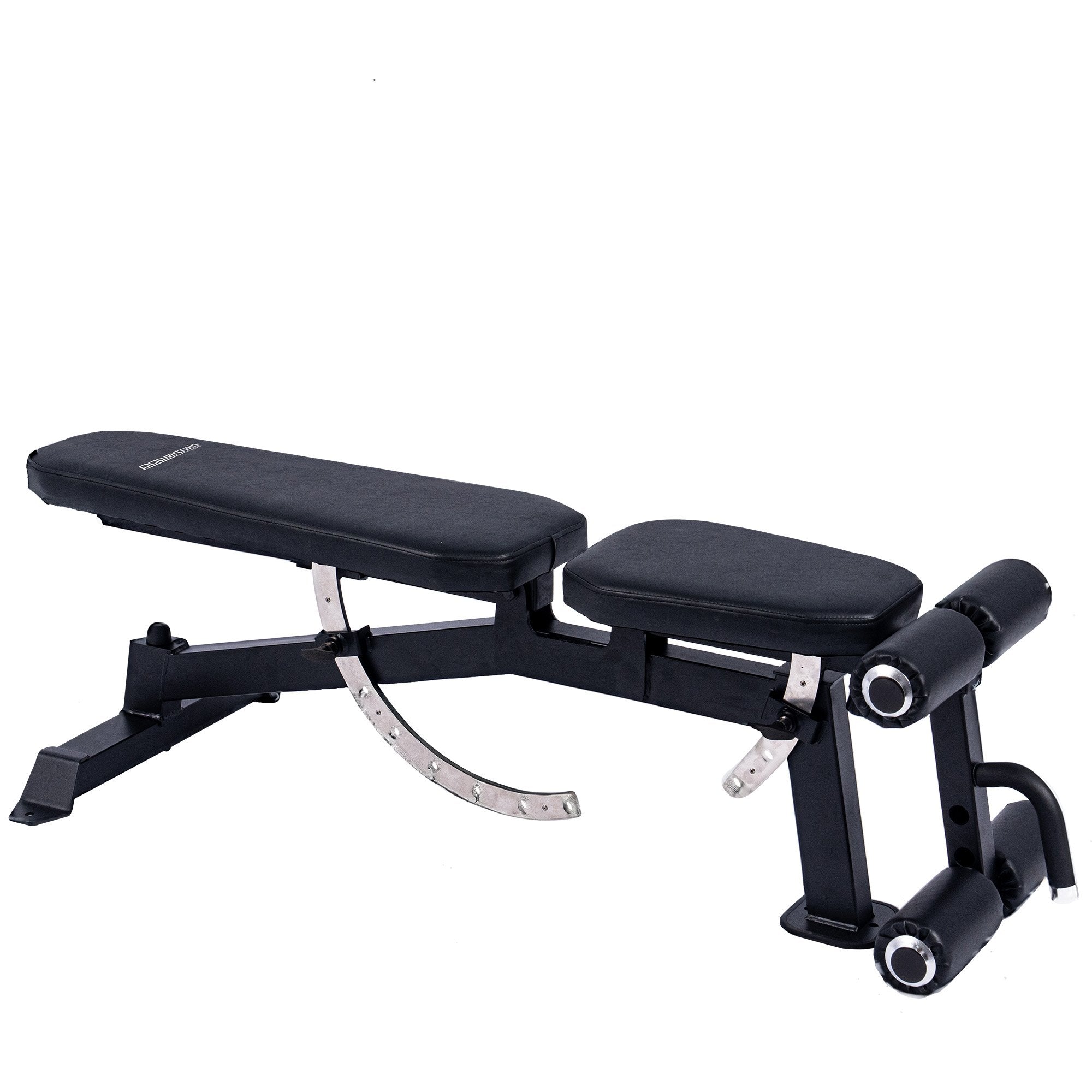 Exercise Benches: Powertrain Multi Workout Bench with Transport Wheels and Adjustable Backrest