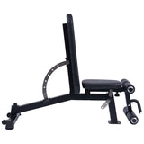 Exercise Benches: Powertrain Multi Workout Bench with Transport Wheels and Adjustable Backrest