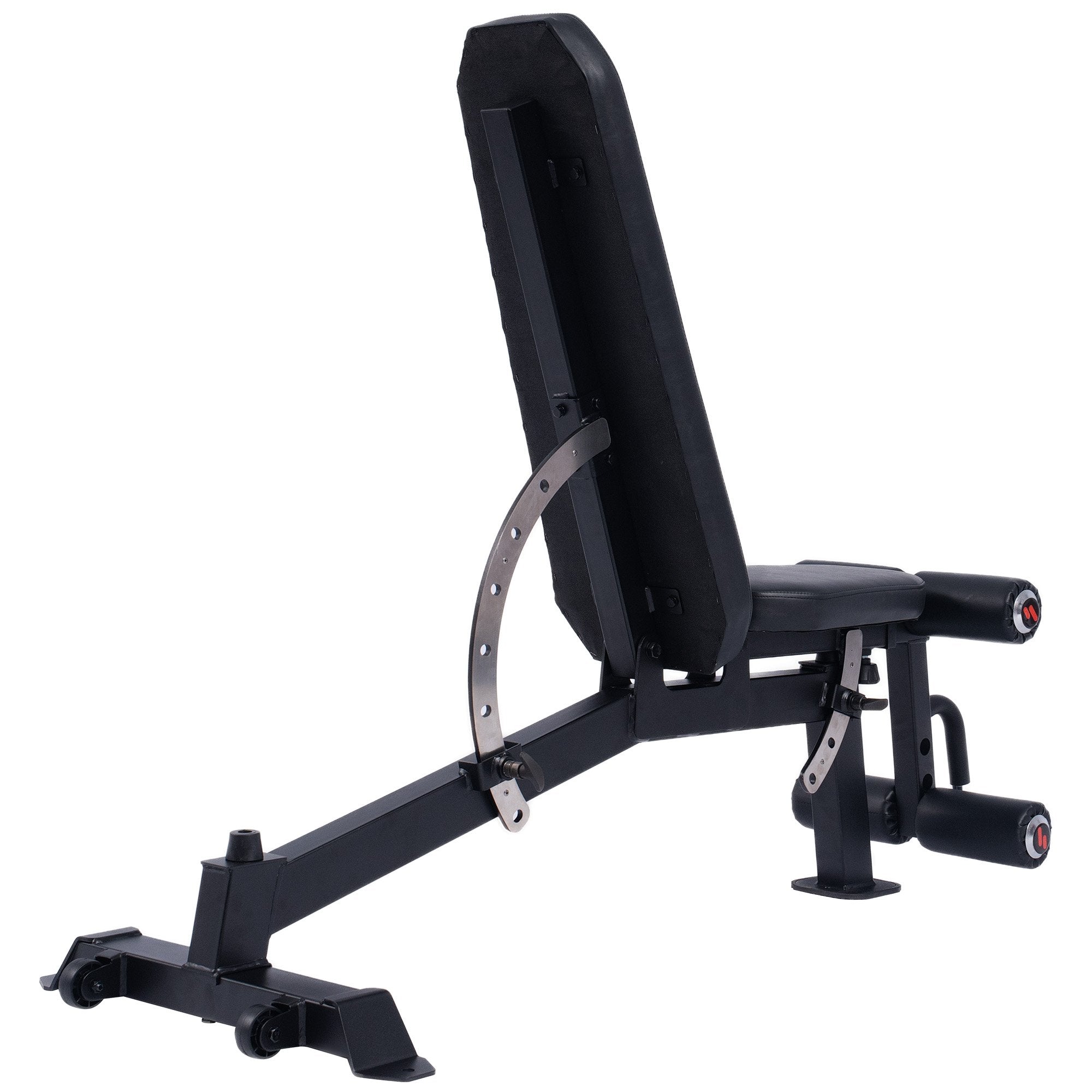 Exercise Benches: Powertrain Multi Workout Bench with Transport Wheels and Adjustable Backrest