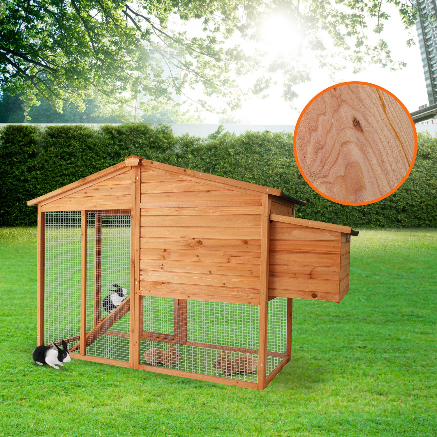 Furtastic Large Chicken Coop & Rabbit Hutch With Ramp