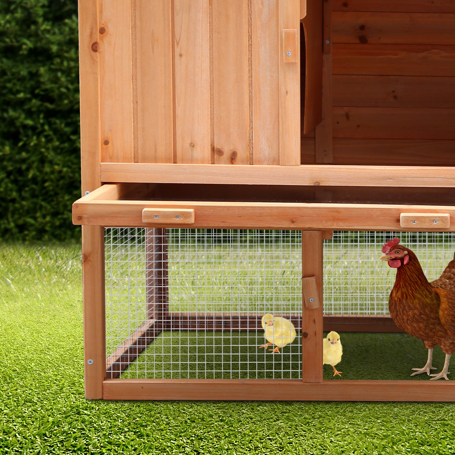 Furtastic Large Wooden Chicken Coop & Rabbit Hutch With Ramp