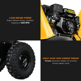 Gardening Tools: Ducar 70p 3600 Rpm Yellow Black Wood Chipper Shredder Mulcher Grinder Recoil & Electrical Starting System 100mm Capacity Ohv 4-stroke Engine 212cc Unleaded Petrol