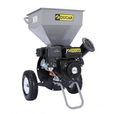 Gardening Tools: Ducar Wood Chipper Shredder Mulcher Garden 8hp Petrol Motor Upright Grinder - Silver