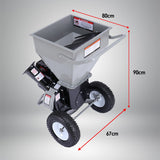 Gardening Tools: Ducar Wood Chipper Shredder Mulcher Garden 8hp Petrol Motor Upright Grinder - Silver