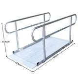 Automotive Loading Ramps: Kartrite 6ft Portable Aluminium Mobility Threshold Access Wheelchair Ramp w/ Handrails