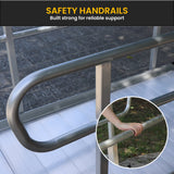 Automotive Loading Ramps: Kartrite 6ft Portable Aluminium Mobility Threshold Access Wheelchair Ramp w/ Handrails