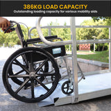 Automotive Loading Ramps: Kartrite 6ft Portable Aluminium Mobility Threshold Access Wheelchair Ramp w/ Handrails