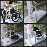 Automotive Loading Ramps: Kartrite 6ft Portable Aluminium Mobility Threshold Access Wheelchair Ramp w/ Handrails
