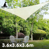 Canopies & Gazebos: Wallaroo Waterproof 160GSM Outdoor Sun Shade Sail Canopy 3.6m Triangle