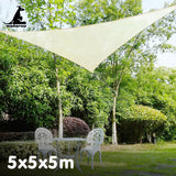 Canopies & Gazebos: Wallaroo Waterproof 160GSM Outdoor Sun Shade Sail Canopy 5m Triangle