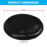 Gymnastics: Powertrain Yoga Stability Disc Home Gym Pilates Balance Trainer Black