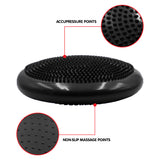 Gymnastics: Powertrain Yoga Stability Disc Home Gym Pilates Balance Trainer Black