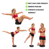 Gymnastics: Powertrain Yoga Stability Disc Home Gym Pilates Balance Trainer Black